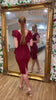 Vienna - bodycon midi dress with peplum frill