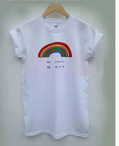Riley - Be Cool, Be Kind Rainbow T-shirt