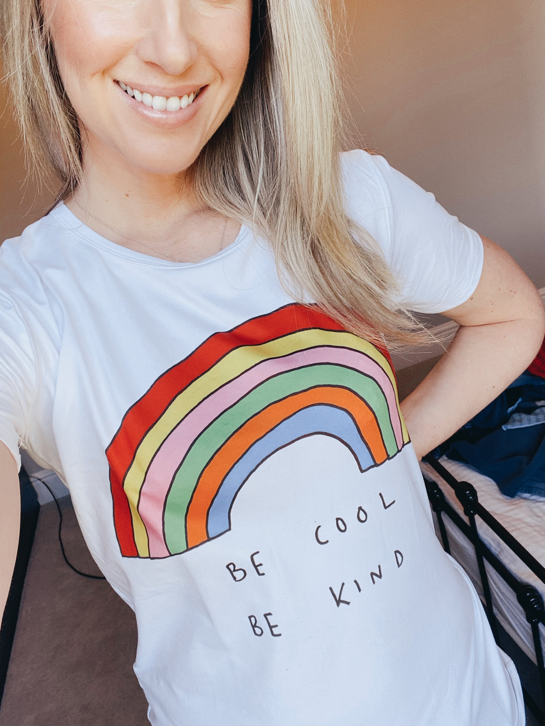 Riley - Be Cool, Be Kind Rainbow T-shirt